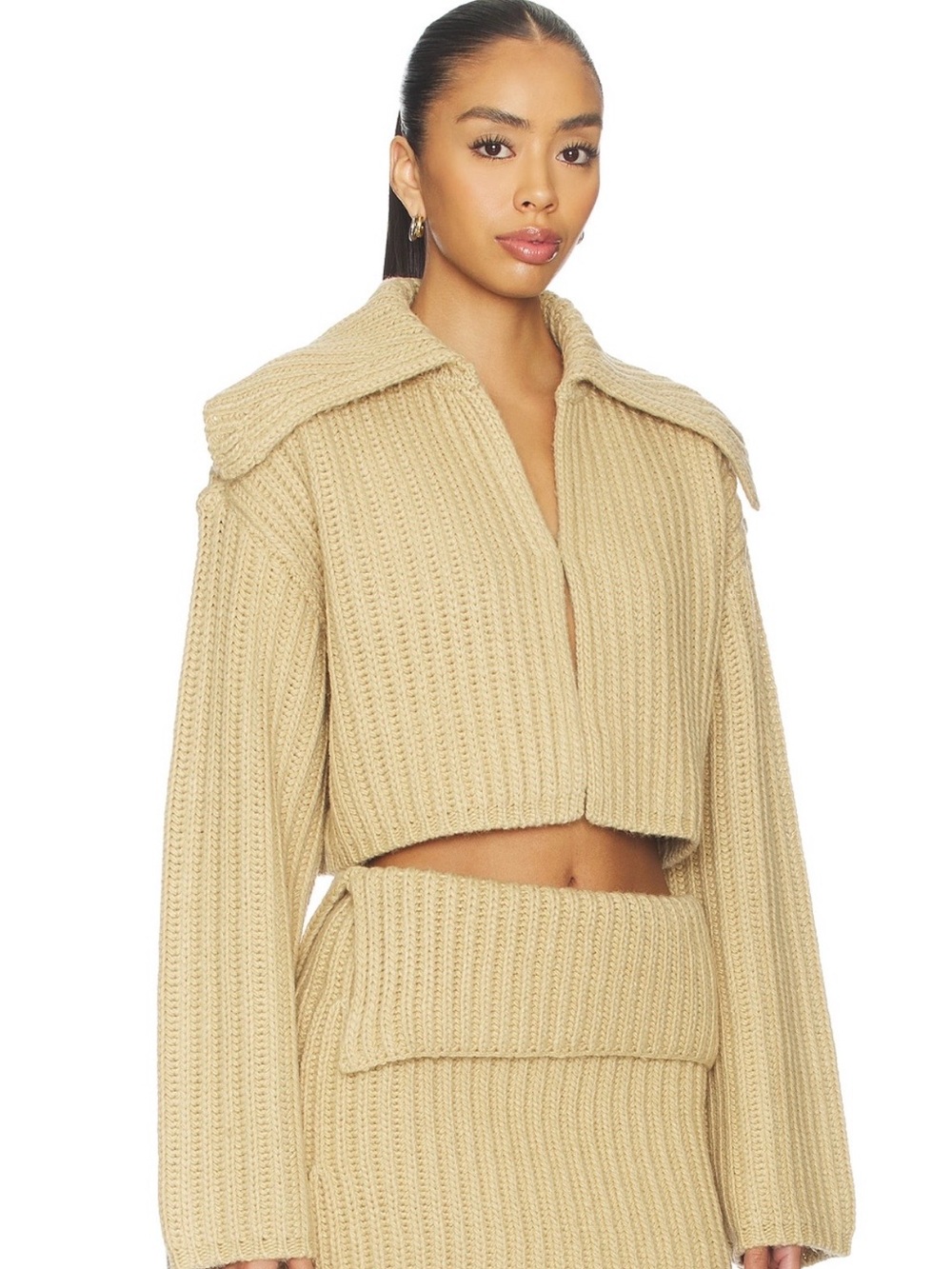 Lovers + Friends Cropped Rib-Knit Cardigan - Picture 2 of 8